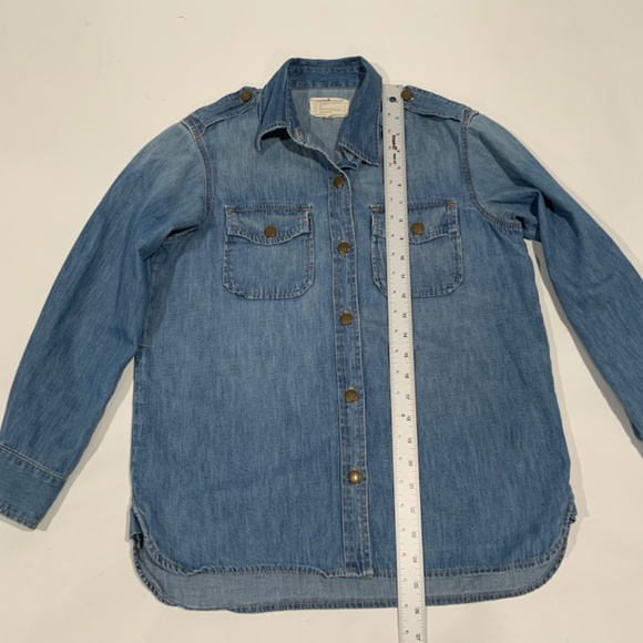 Current Elliot Sz 1 Denim Button Up Shirt - Picture 7 of 8